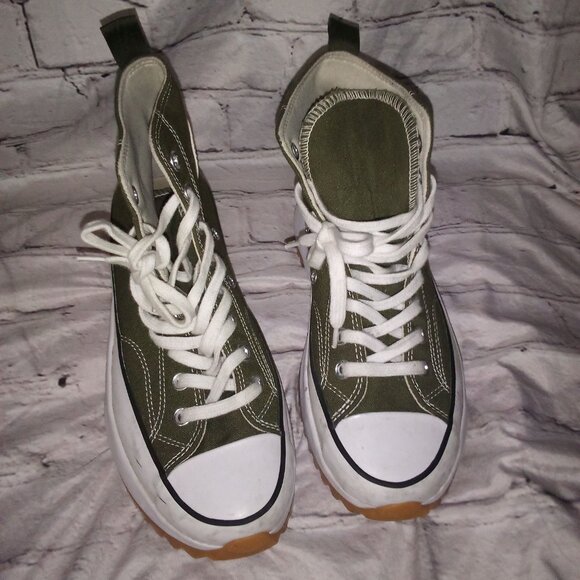 Converse All Stars Shoes - Converse Run Star Hike Platform Shoe Green
